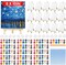 16 Pack Canvas and Easel Set for Party, 8x10in Canvas Painting Set with Wood Easels, Brushes, Paint Trays & Acrylic Paints, Paint Party Supplies Canvas Painting Kits for Adults & Kids